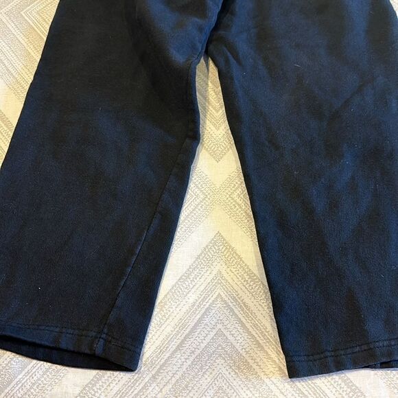 Adidas Boys Black Wide Leg NJ Nets Sweatpants - Picture 8 of 8